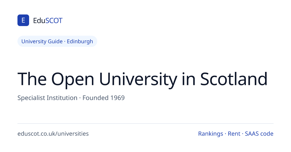 The Open University in Scotland — Scottish Student Guide 2026 | EduSCOT